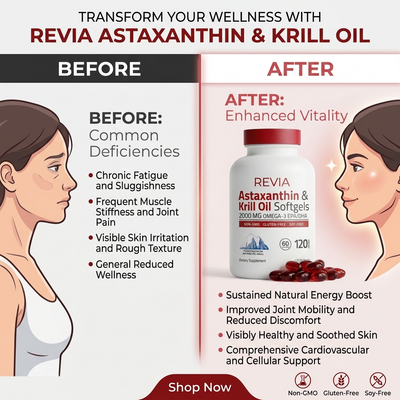 Revia Astaxanthin & Krill Oil Softgels