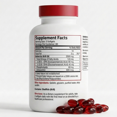 Revia Astaxanthin & Krill Oil Softgels
